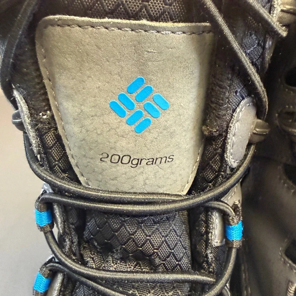 Columbia Kids Bugaboot‎ Plus IV Omni-Heat Waterproof Winter Boots Grey Blue
